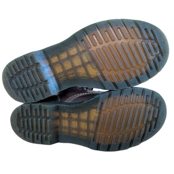 Dr. Martens "Docs" Air Waves Shiny Metallic Copper Finish Lace up Combat Boots - Picture 3 of 15